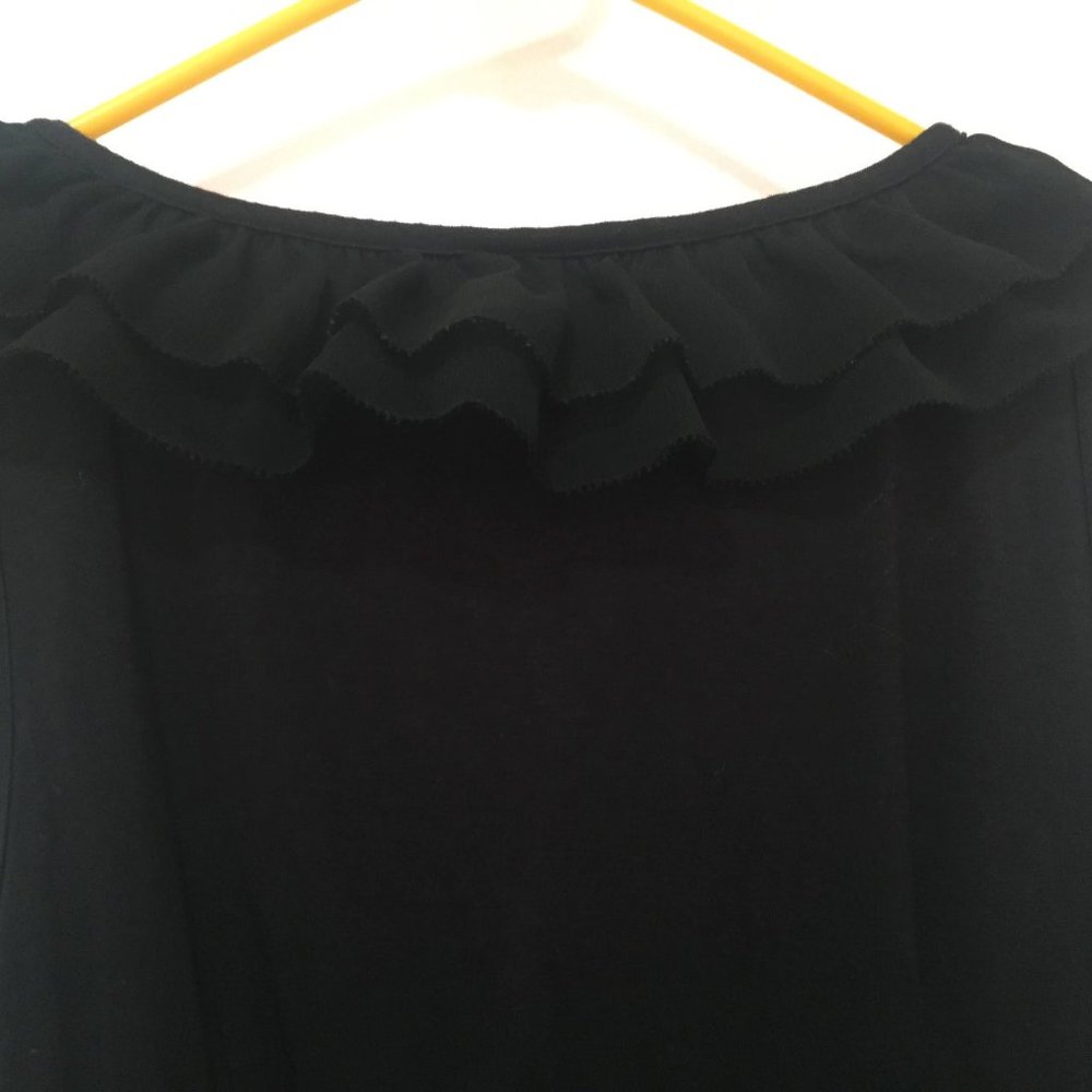Ann Taylor Loft Petite Ruffle Top Lounge Black Dress XSP - Picture 6 of 7